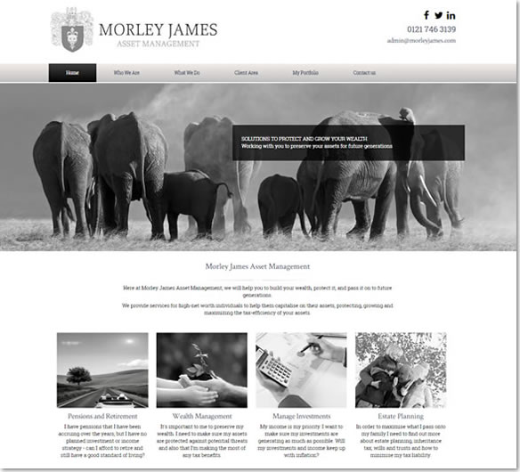 Best IFA website - no 5. Morley James