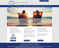 Equity Release Website Design, showing Equity Release Schemes, Lifetime Mortgaages, reversion Schemes and Equity Release Calulator