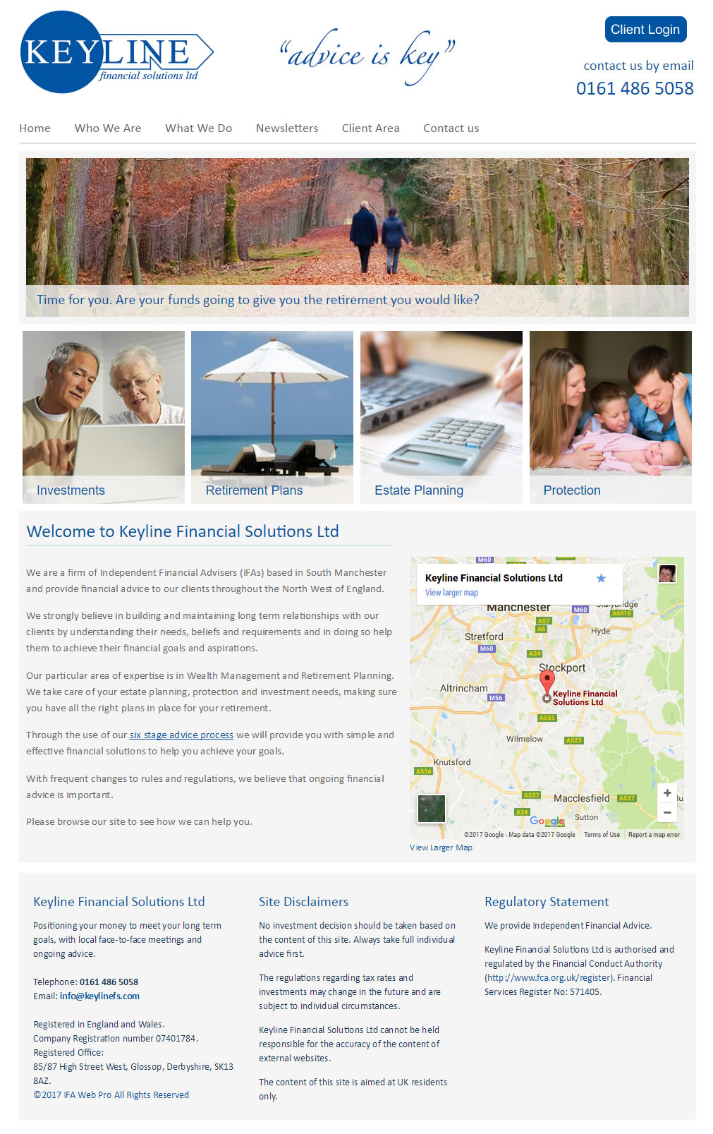 Financial Adviser website redesign - Keyline Financial Solutions