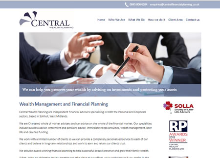 Financial Advisor Web Design - Central Invest 