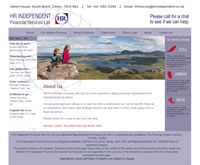 IFA Website designed for H R  Independent Financial Services
