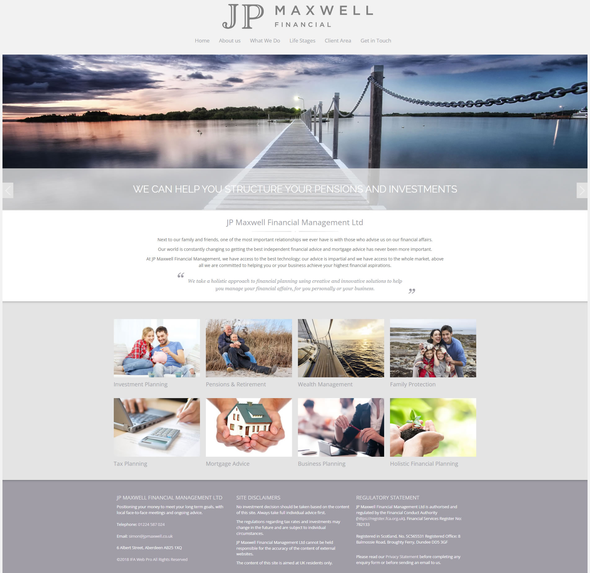 Financial Website Design - JP Maxwell Financial