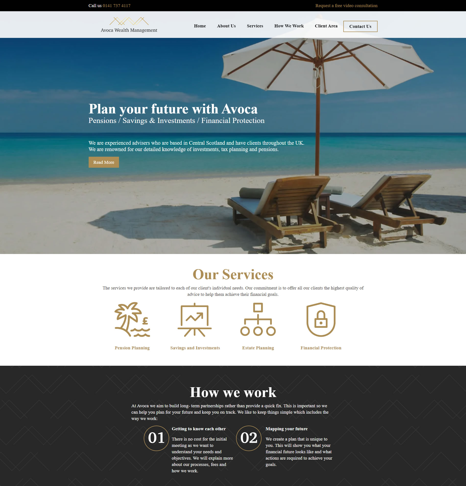 Financial Website Design - Avoca Wealth Management