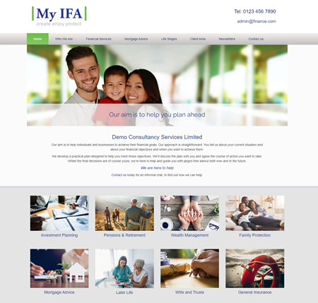 IFA website template : design 1